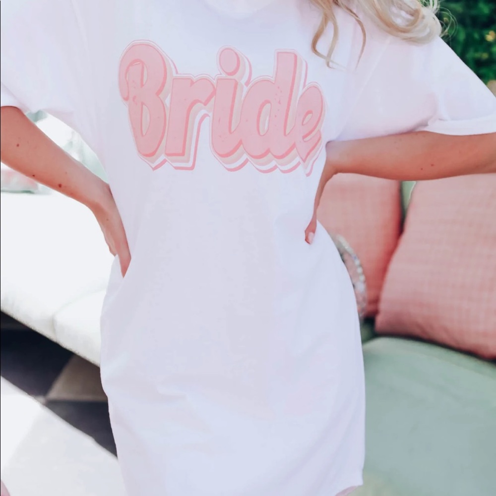 Whiskey darling BRIDE T-SHIRT DRESS - WHITE never worn.